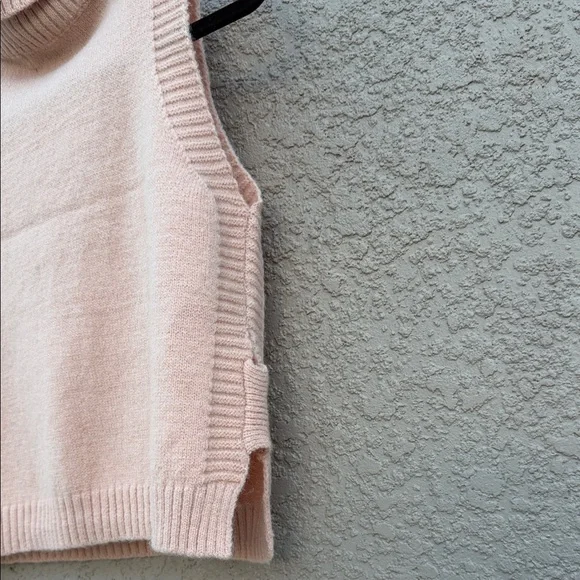 Bishop + Young Soft Pink Turtleneck Sweater Vest - Picture 4 of 6